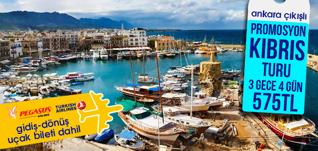 ANKARA ÇIKIŞLI PROMOSYON KIBRIS TURU 3 GECE 4 GÜN